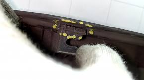 Left door sill trim Hyundai Ioniq 17-22 without mudguard, black, broken fasteners, scratches, dent