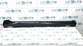 Right door sill trim Hyundai Ioniq 17-22 with mudguard, black, broken fastening, scratches
