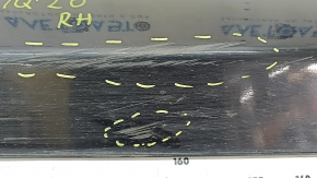 Right door sill trim Hyundai Ioniq 17-22 with mudguard, black, broken fastening, scratches