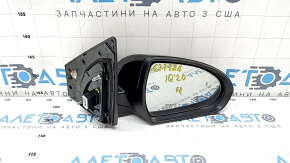 Side mirror right Hyundai Ioniq 17-22 turn signal, heated, BSM, 8 pins, black