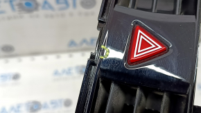 Front panel air duct deflector central Hyundai Ioniq 20-22 with emergency button, black gloss, butt