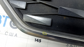 Radiator grill assembly Hyundai Ioniq 20-22 HEV, PHEV without emblem, without radar, broken mount, bumps, sand, peeled coating