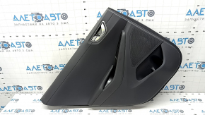 Door trim card rear left Hyundai Ioniq 20-22 black, insert plastic black, armrest leather black, dent