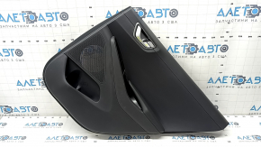 Door trim card rear right Hyundai Ioniq 20-22 black, insert plastic black, armrest leather black, dent, worn