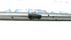Molding lower grille front bumper central Hyundai Ioniq 17-22 silver, cracked, broken fasteners, peeled coating, pokes, sand