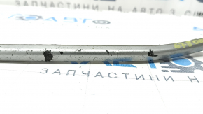 Molding lower grille front bumper central Hyundai Ioniq 17-22 silver, cracked, broken fasteners, peeled coating, pokes, sand