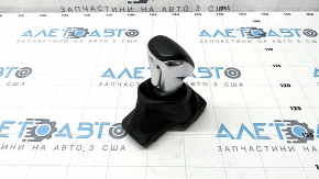 Gear knob Hyundai Ioniq 17-22 HEV, PHEV leather black, with cover, worn, scratches