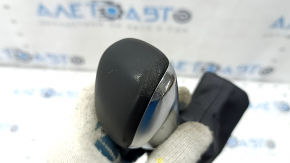 Gear knob Hyundai Ioniq 17-22 HEV, PHEV leather black, with cover, worn, scratches