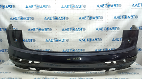 Bare rear bumper upper part Audi Q5 80A 18-20 for parking sensors, black, with fastening, broken fastenings