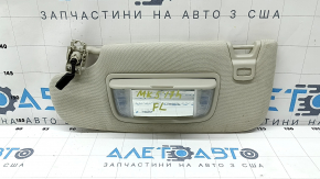 Left visor Ford Fusion mk5 17-20 gray, without hook, with backlight, for cleaning