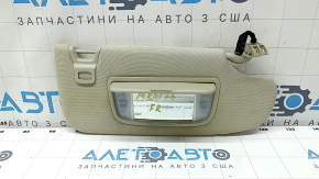 Right visor Ford Fusion mk5 17-20 light gray, without hook, with backlight, for cleaning