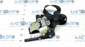Driver's seat belt Ford Fusion mk5 17-20 black with tensioner, shot, cracked plastic on the mount