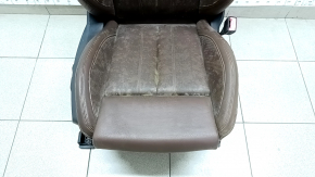 Passenger seat Audi Q5 80A 18-24 with AIRBAG, Sport, leather, brown, electric, with heating and ventilation, with perforation, scratches, for dry cleaning