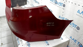 Rear bumper bare Ford Fusion mk5 13-18 for parking sensors, red, scratches, broken fasteners