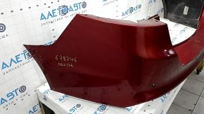 Rear bumper bare Ford Fusion mk5 13-18 for parking sensors, red, scratches, broken fasteners