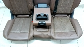 Rear row of seats 2nd row Audi Q5 80A 18-20 leather brown, with perforation, Sport, dented leather, for dry cleaning