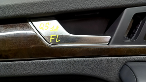 Door trim card front left Audi Q5 80A 18-20 black, with wood insert, armrest brown leather, Bang & Olufsen, scratches