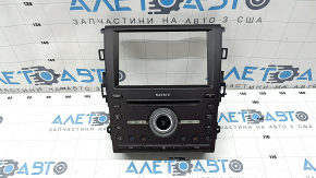 Ford Fusion mk5 13-20 SYNC 3 SONY radio control panel with heating and ventilation, brown, worn