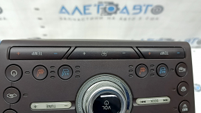 Ford Fusion mk5 13-20 SYNC 3 SONY radio control panel with heating and ventilation, brown, worn