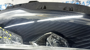 Front left headlight complete Ford Fusion mk5 17-20 LED with DRL, sand, scratches, broken mount