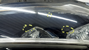 Front right headlight complete Ford Fusion mk5 17-20 LED with DRL, sand, scratches, for polishing