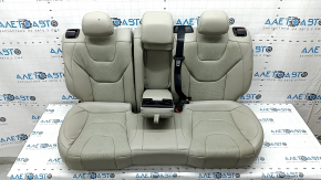 Rear row of seats 2nd row Ford Fusion mk5 17-20 leather gray, perforation, Titanium, dented, torn, dry clean