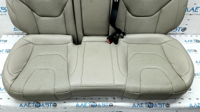 Rear row of seats 2nd row Ford Fusion mk5 17-20 leather gray, perforation, Titanium, dented, torn, dry clean