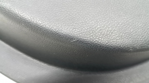 Door trim card rear left Ford Fusion mk5 17-20 titanium, black leather with black leather insert, leather armrest, gray molding, with window lifter trim, cracks, broken mount, scratches