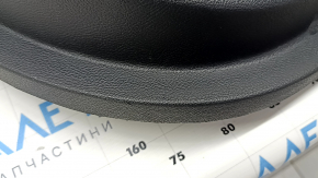 Door trim card front left Ford Fusion mk5 17-20 titanium, black with black insert leather, armrest leather, molding gray, with window lifter trim, cracks on molding, missing fra