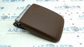 Armrest of the central console Audi Q5 80A 18-24 leather, brown, for cleaning