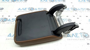 Armrest of the central console Audi Q5 80A 18-24 leather, brown, for cleaning