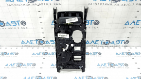 Center console trim with cup holders Ford Fusion mk5 17-20 black with chrome, chrome defect, scratches, peeling coating