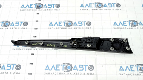 Door handle inner rear right Ford Fusion mk5 17-20 black with chrome, gray trim, cracks on the trim, scratches