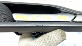 Door handle inner rear right Ford Fusion mk5 17-20 black with chrome, gray trim, cracks on the trim, scratches
