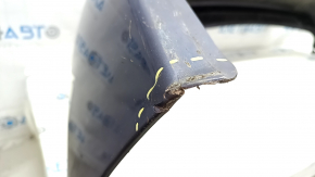 Bare rear bumper BMW 3 F30 320 16-18 without parking sensors and molding, blue, dented, scratches, cracks
