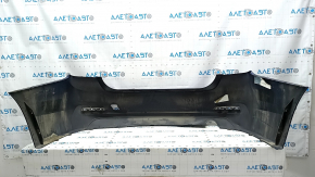 Bare rear bumper BMW 3 F30 320 16-18 without parking sensors and molding, blue, dented, scratches, cracks