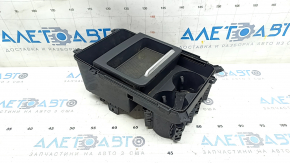 Cup holder center console with pocket Audi Q5 80A 18-20 black, paint peeling