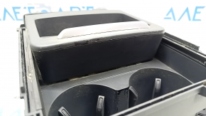 Cup holder center console with pocket Audi Q5 80A 18-20 black, paint peeling