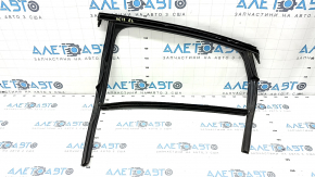 Upper rear left door molding Audi A6 C8 19- black gloss with glass seal