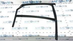 Upper rear left door molding Audi A6 C8 19- black gloss with glass seal