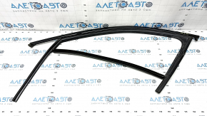 Upper door molding front left Audi A6 C8 19- black gloss with glass seal