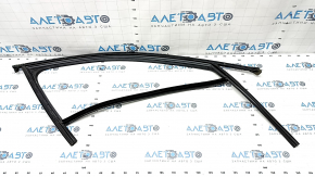 Upper door molding front right Audi A6 C8 19- black gloss with glass seal, scratches