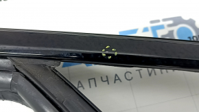 Upper door molding front right Audi A6 C8 19- black gloss with glass seal, scratches