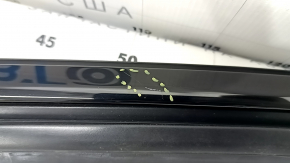 Upper door molding front right Audi A6 C8 19- black gloss with glass seal, scratches