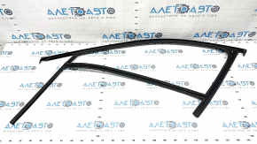 Upper door molding front right Audi A6 C8 19- black gloss with glass seal, scratches