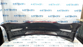 Front bumper bare Tesla Model 3 18 - for parking sensors, red PPMR, scratches scuffs
