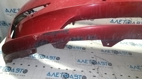 Front bumper bare Tesla Model 3 18 - for parking sensors, red PPMR, scratches scuffs