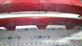 Front bumper bare Tesla Model 3 18 - for parking sensors, red PPMR, scratches scuffs