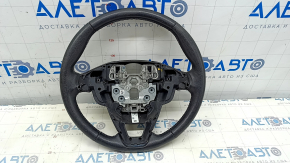 Naked steering wheel Ford Fusion mk5 13-20 black leather, worn, scratches dents