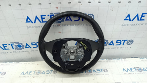 Naked steering wheel Ford Fusion mk5 13-20 black leather, worn, scratches dents